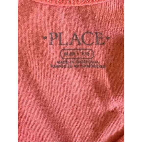 The Children’s Place Girls Peach & Floral Print Be Kind Graphic Tank Top with Cr - Picture 3 of 6